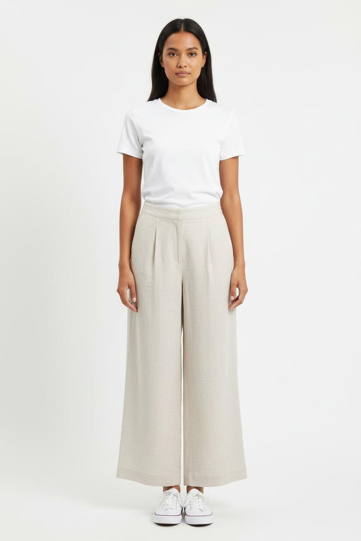 Pantalon Large Beige - Taille M/38 de la marque Caroll | PARAD82055 - Vendu par Paradigme - Image 1