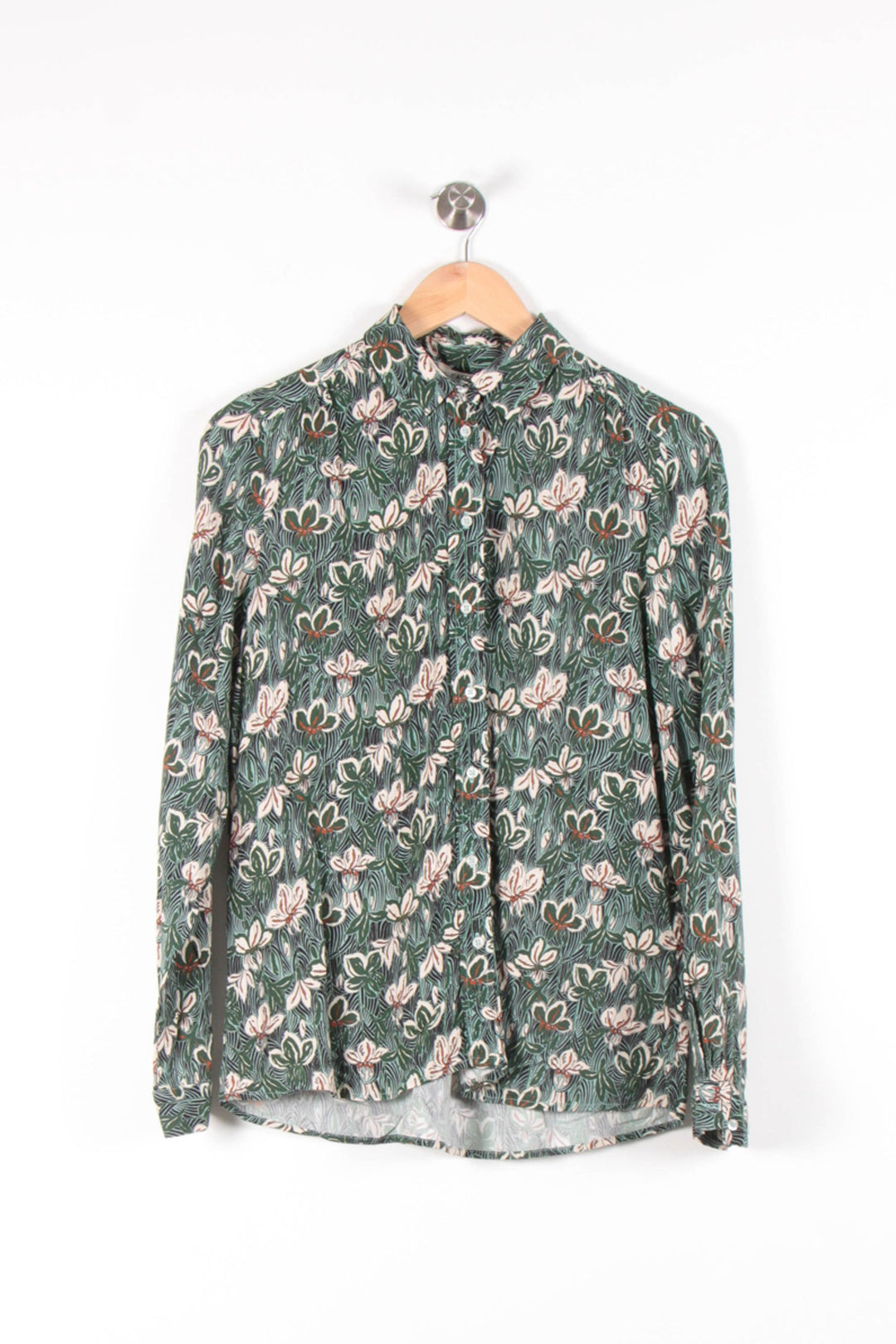 Chemise Verte et Blanche - Taille M/38 de la marque Caroll | PARAD82058 - Vendu par Paradigme - Image 2