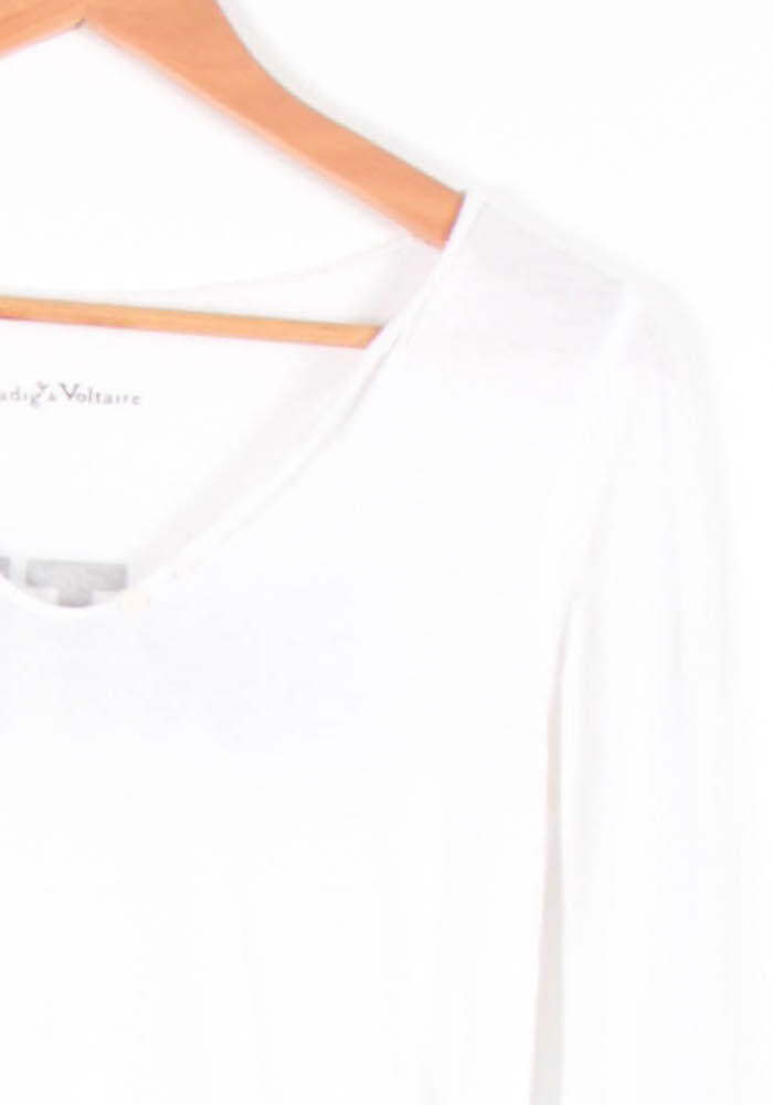 Tee-shirt Manches Longues Blanc - Taille XS/34 de la marque Zadig&Voltaire | PARAD82067 - Vendu par Paradigme - Image 3