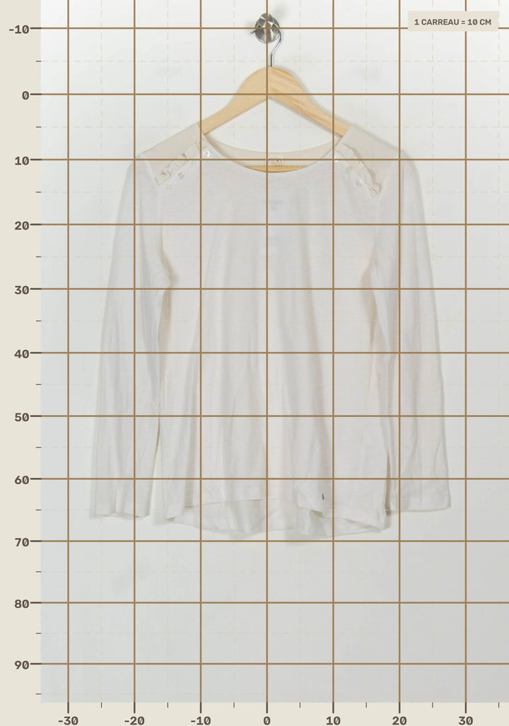 Tee-shirt Blanc - Taille S/36 de la marque Des petits hauts | PARAD82095 - Vendu par Paradigme - Image 4