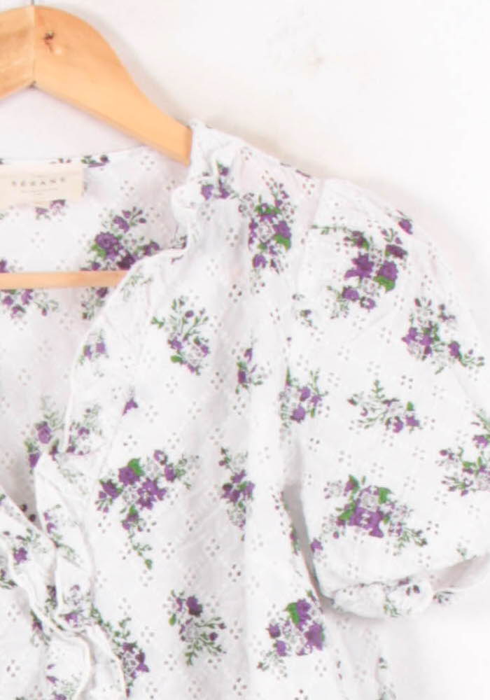 Blouse Blanche et Violette - Taille S/36 de la marque Sézane | PARAD82122 - Vendu par Paradigme - Image 3