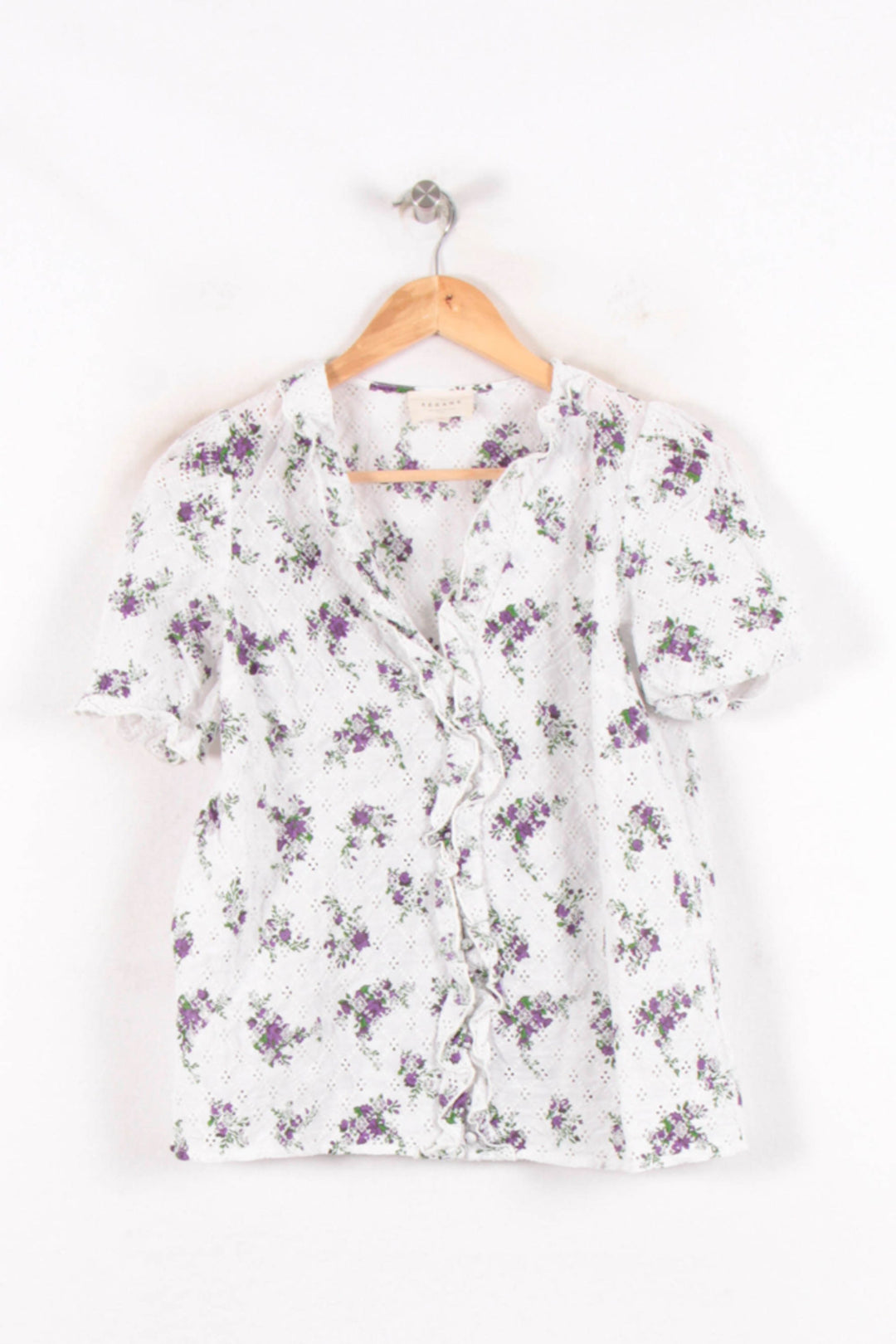 Blouse Blanche et Violette - Taille S/36 de la marque Sézane | PARAD82122 - Vendu par Paradigme - Image 2