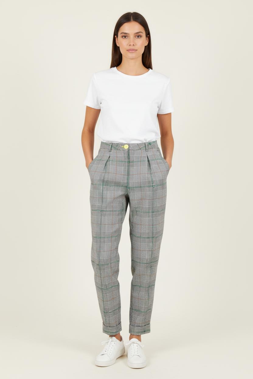 Pantalon Carreaux Gris - Taille XS/34 de la marque Essentiel Antwerp | PARAD82130 - Vendu par Paradigme - Image 1