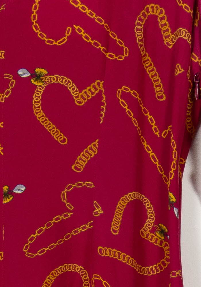 Robe Mi-longue Rouge et Jaune - Taille S/36 de la marque Tara Jarmon | PARAD82134 - Vendu par Paradigme - Image 3