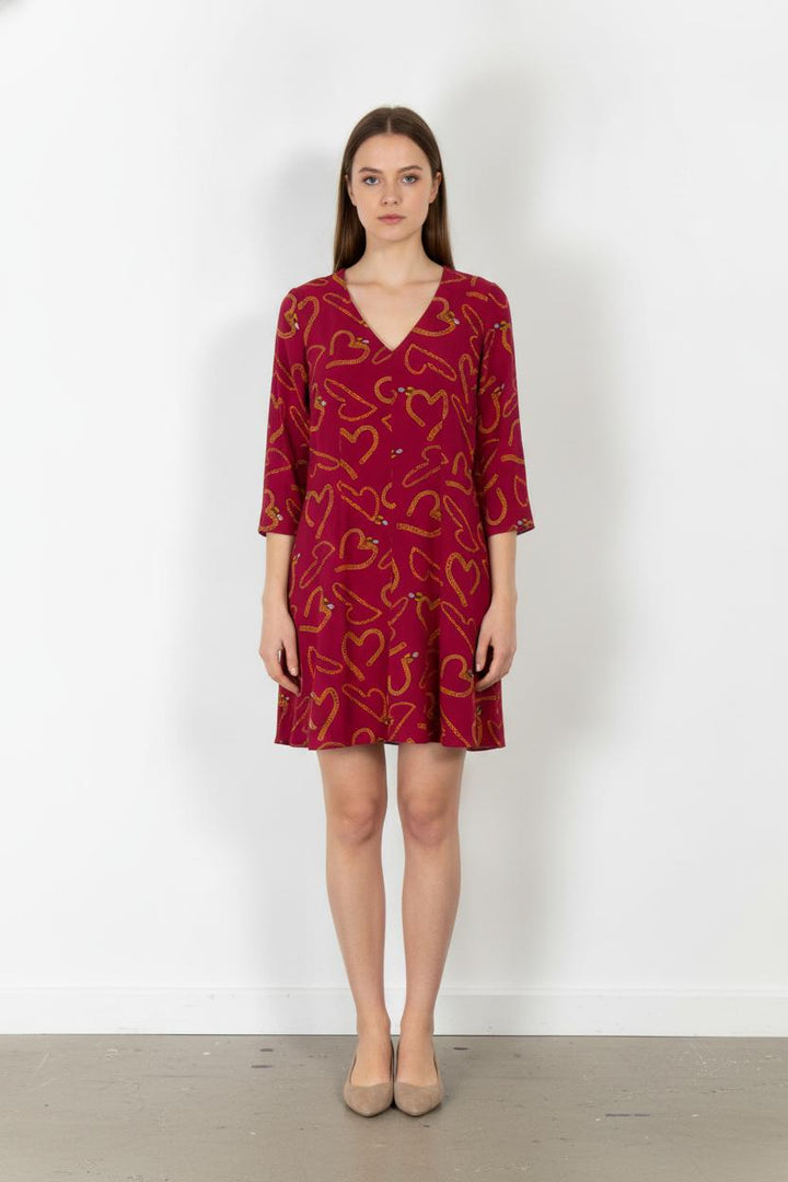Robe Mi-longue Rouge et Jaune - Taille S/36 de la marque Tara Jarmon | PARAD82134 - Vendu par Paradigme - Image 1