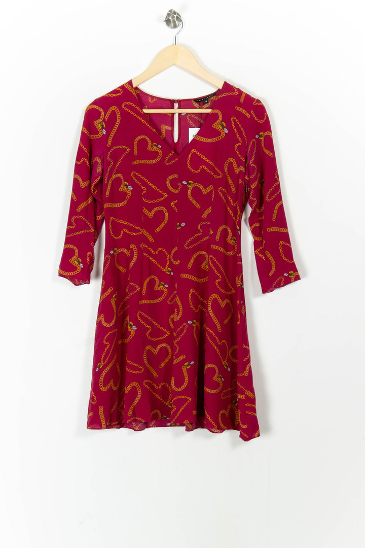Robe Mi-longue Rouge et Jaune - Taille S/36 de la marque Tara Jarmon | PARAD82134 - Vendu par Paradigme - Image 2