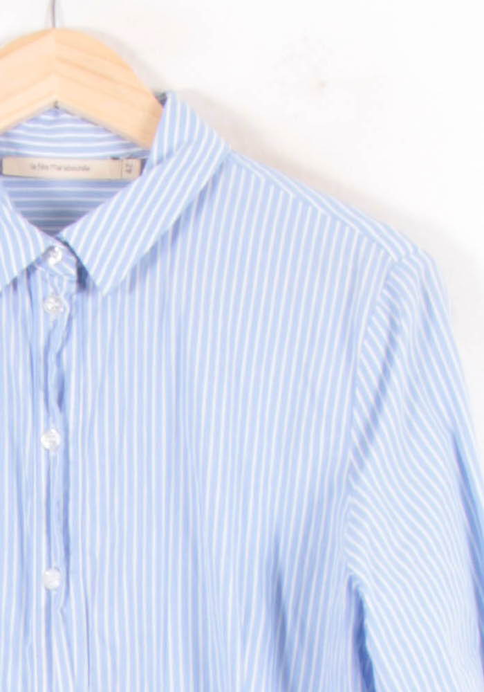 Robe Chemise Bleue à Rayures Blanches - Taille XL/42 de la marque La Fée Maraboutée | PARAD82142 - Vendu par Paradigme - Image 3