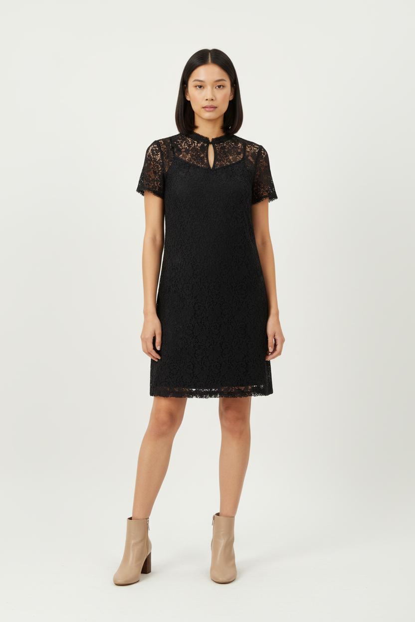 Robe En Dentelle Noire - Taille S/36 de la marque Karl Marc John | PARAD82153 - Vendu par Paradigme - Image 1