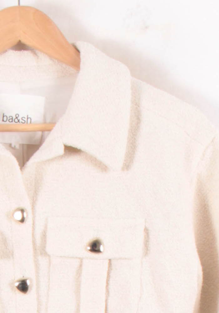 Veste Cropped Blanche - Taille S/36 de la marque ba&sh | PARAD82166 - Vendu par Paradigme - Image 3