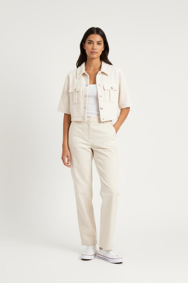 Veste Cropped Blanche - Taille S/36 de la marque ba&sh | PARAD82166 - Vendu par Paradigme - Image 1