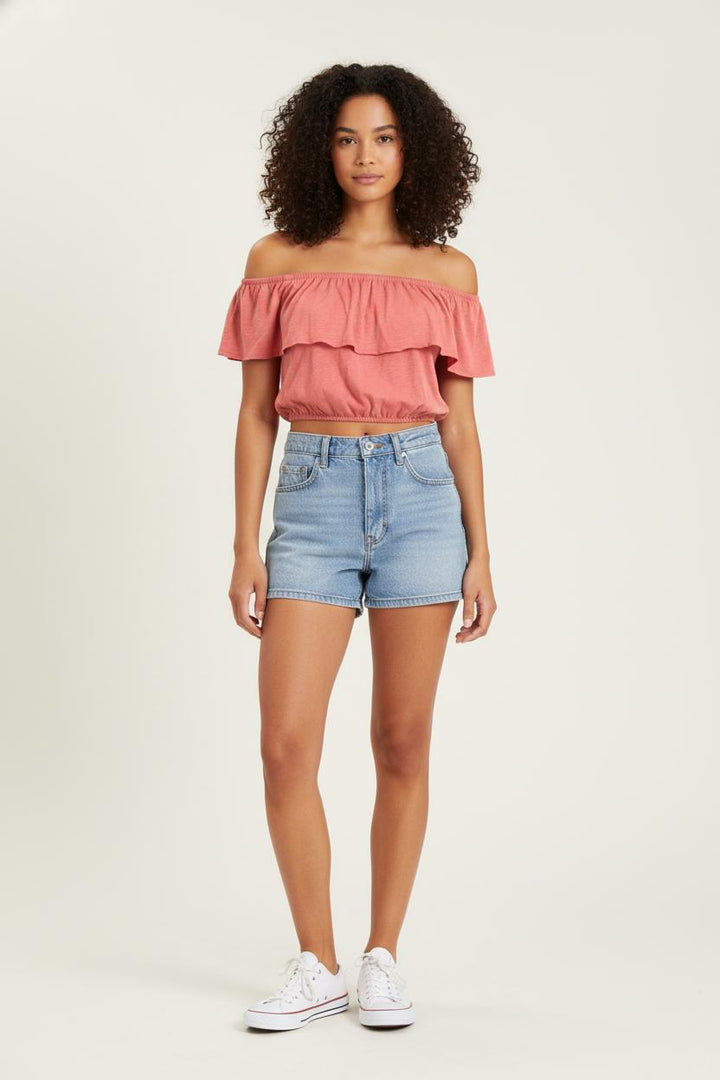 Top à Volants Rose - Taille XS/34 de la marque ba&sh | PARAD82167 - Vendu par Paradigme - Image 1