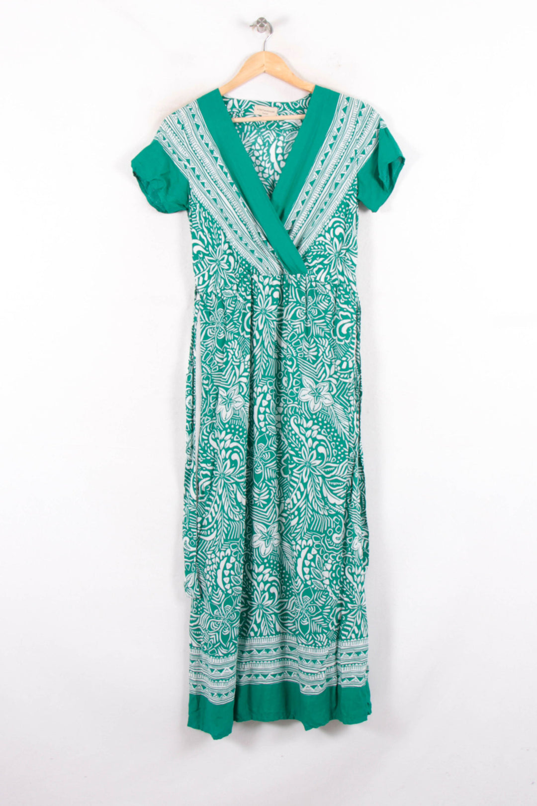 Robe Longue Verte et Blanche - Taille M/38 de la marque La Fée Maraboutée | PARAD82169 - Vendu par Paradigme - Image 2