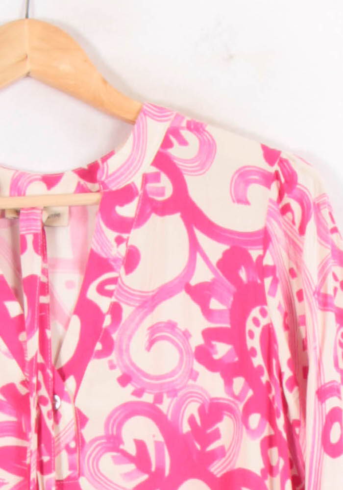 Robe Rose et Blanche - Taille M/38 de la marque La Fée Maraboutée | PARAD82172 - Vendu par Paradigme - Image 3