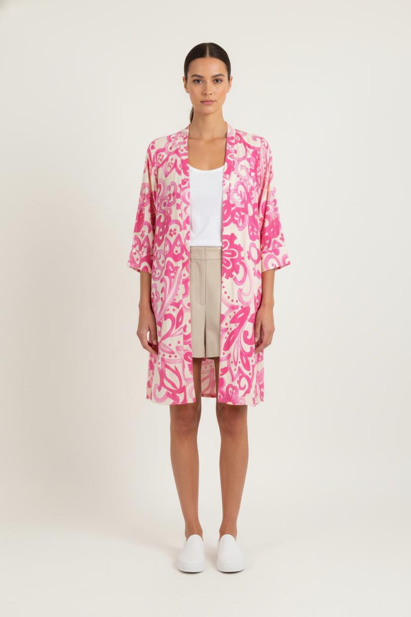 Robe Rose et Blanche - Taille M/38 de la marque La Fée Maraboutée | PARAD82172 - Vendu par Paradigme - Image 1