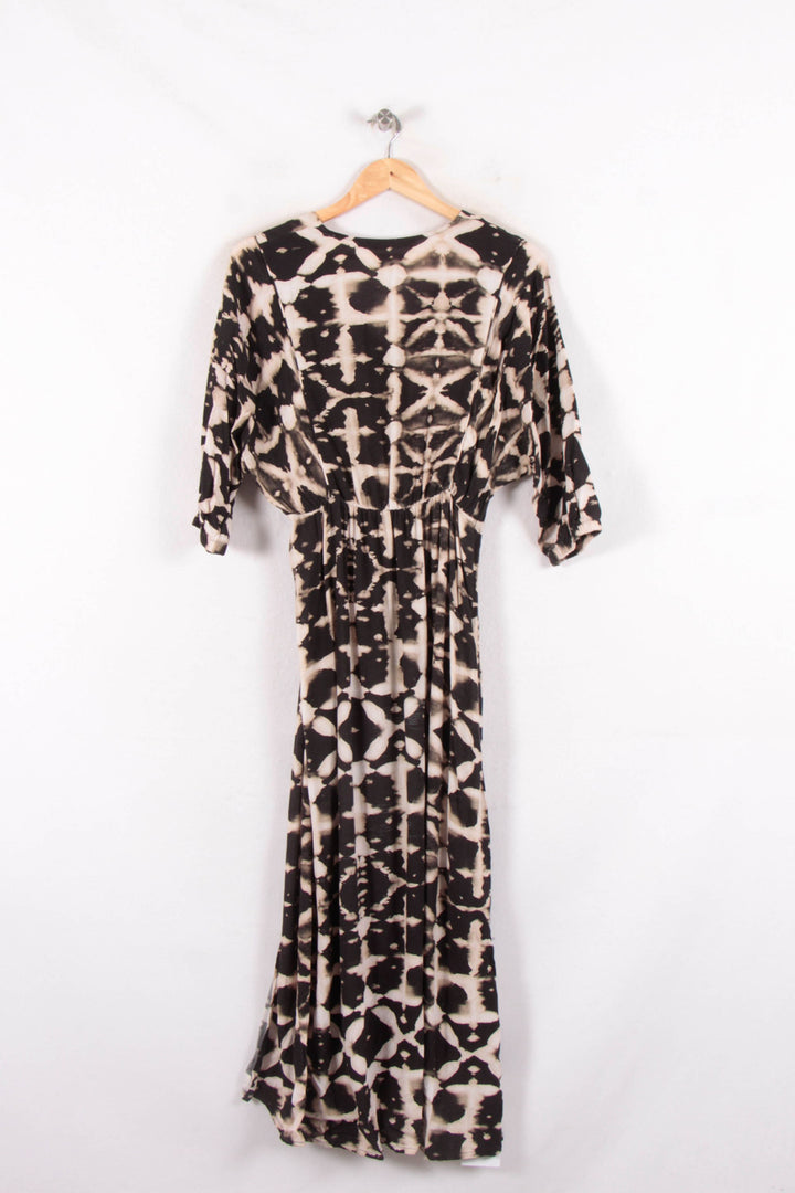 Robe Longue Noire et Beige - Taille S/36 de la marque La Fée Maraboutée | PARAD82175 - Vendu par Paradigme - Image 4