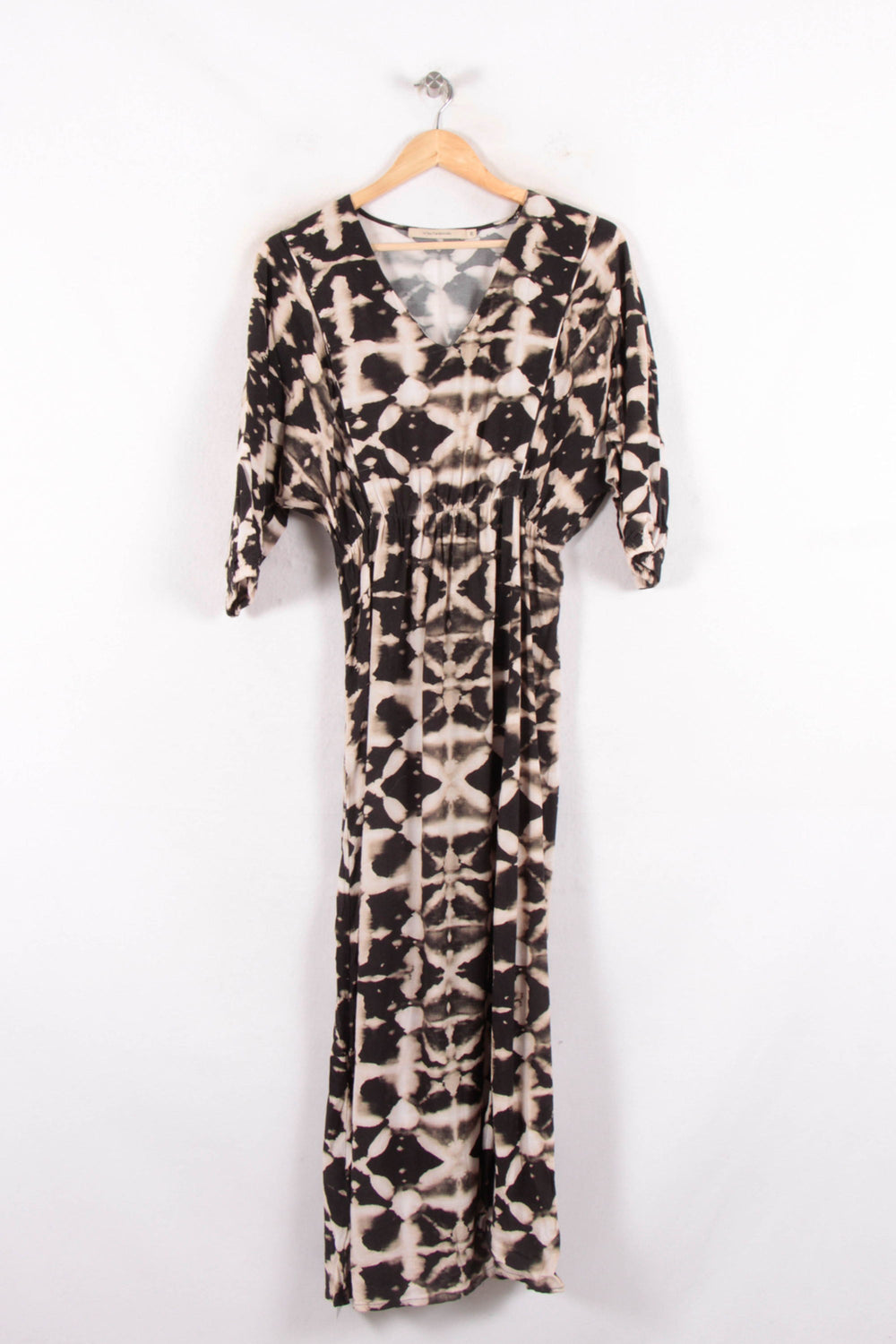 Robe Longue Noire et Beige - Taille S/36 de la marque La Fée Maraboutée | PARAD82175 - Vendu par Paradigme - Image 2