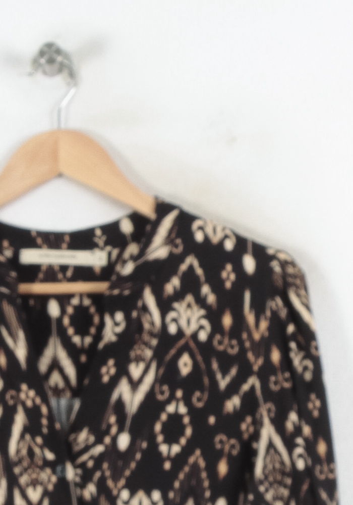 Blouse Noire et Beige - Taille XL/42 de la marque La Fée Maraboutée | PARAD82194 - Vendu par Paradigme - Image 3