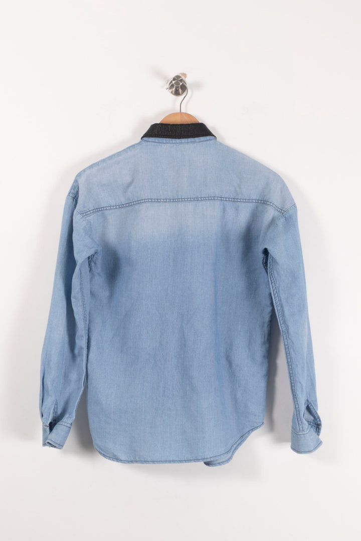 Chemise Bleu et Noir - Taille S/36 de la marque Maje | PARAD82208 - Vendu par Paradigme - Image 4