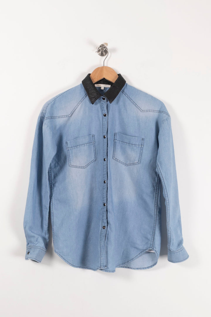 Chemise Bleu et Noir - Taille S/36 de la marque Maje | PARAD82208 - Vendu par Paradigme - Image 2