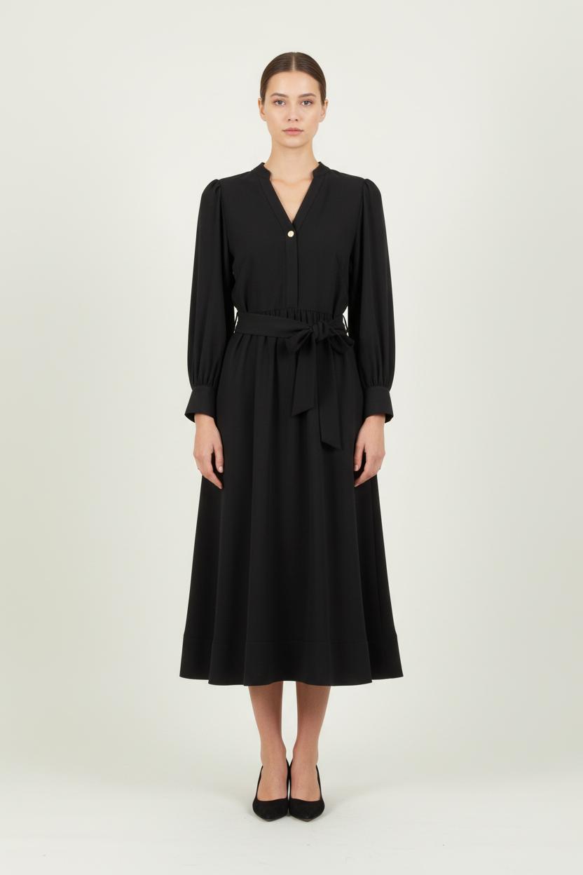 Robe Midi Noire - Taille M/38 de la marque Tara Jarmon | PARAD82235 - Vendu par Paradigme - Image 1