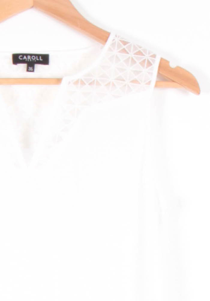 Débardeur Blanc - Taille S/36 de la marque Caroll | PARAD82242 - Vendu par Paradigme - Image 3
