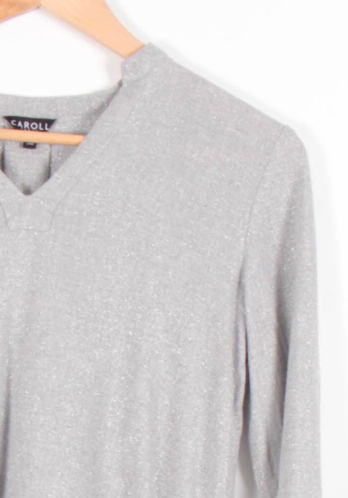 Blouse Grise - Taille S/36 de la marque Caroll | PARAD82243 - Vendu par Paradigme - Image 3