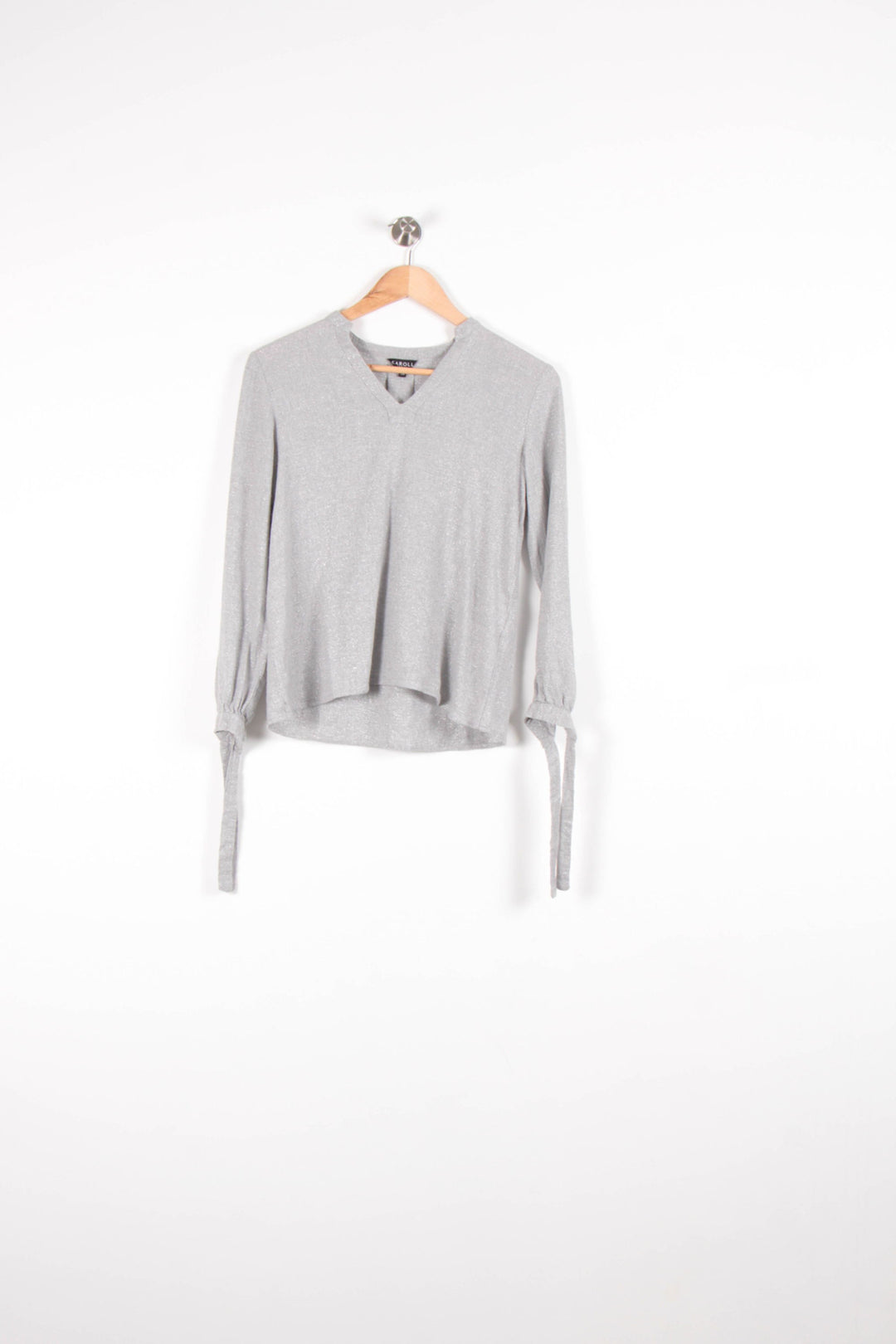 Blouse Grise - Taille S/36 de la marque Caroll | PARAD82243 - Vendu par Paradigme - Image 2