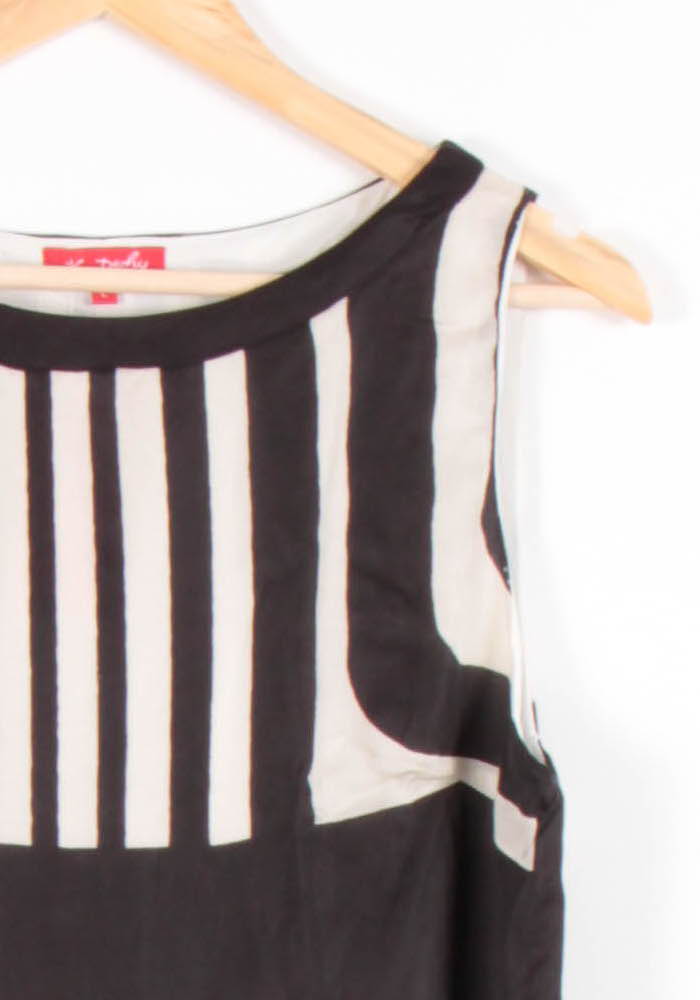Robe Midi Noire et Blanche - Taille L/40 de la marque Derhy | PARAD82245 - Vendu par Paradigme - Image 3