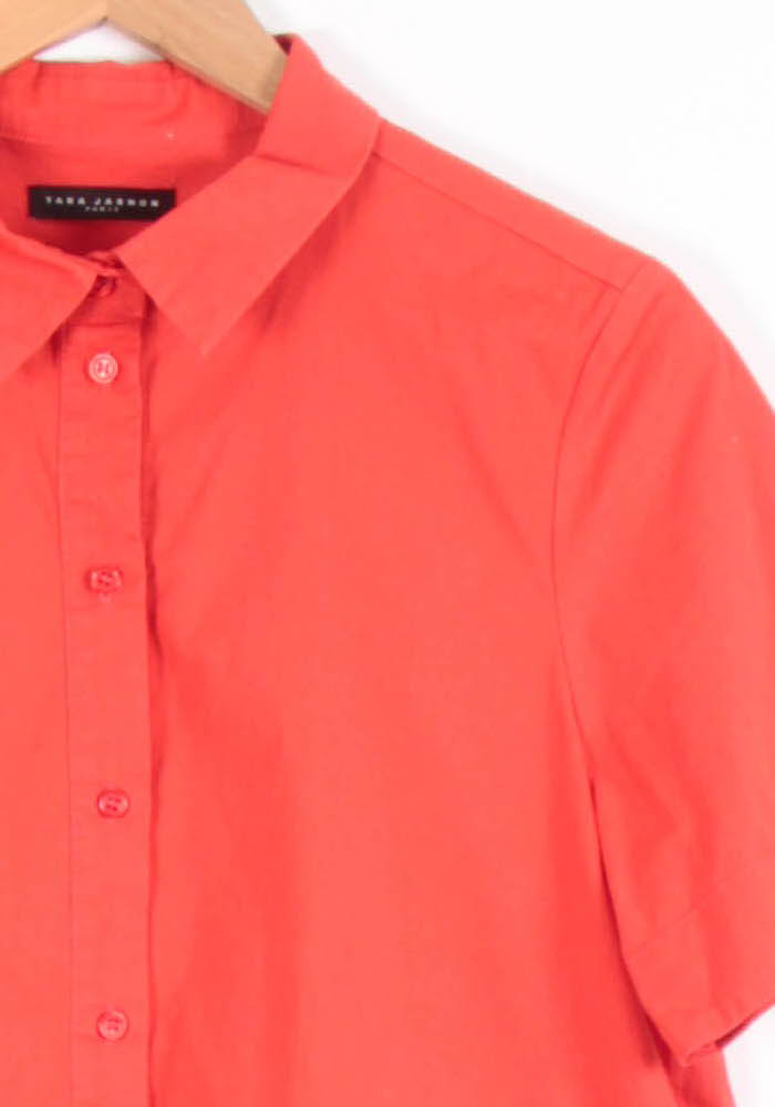 Chemisette Rouge - Taille L/40 de la marque Tara Jarmon | PARAD82246 - Vendu par Paradigme - Image 3
