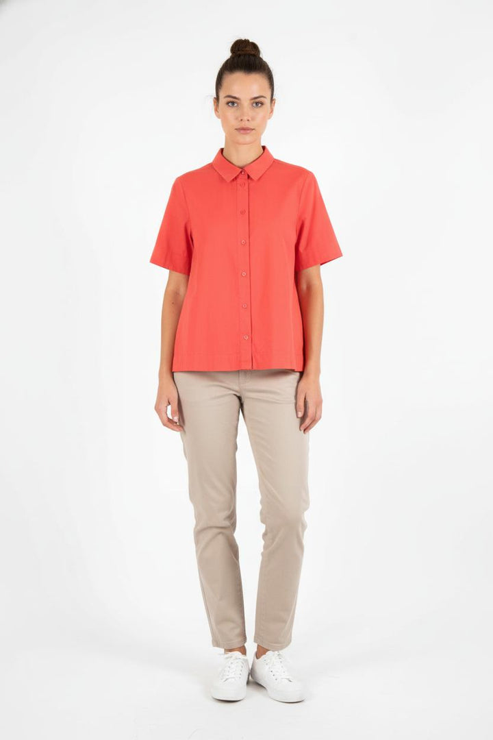 Chemisette Rouge - Taille L/40 de la marque Tara Jarmon | PARAD82246 - Vendu par Paradigme - Image 1
