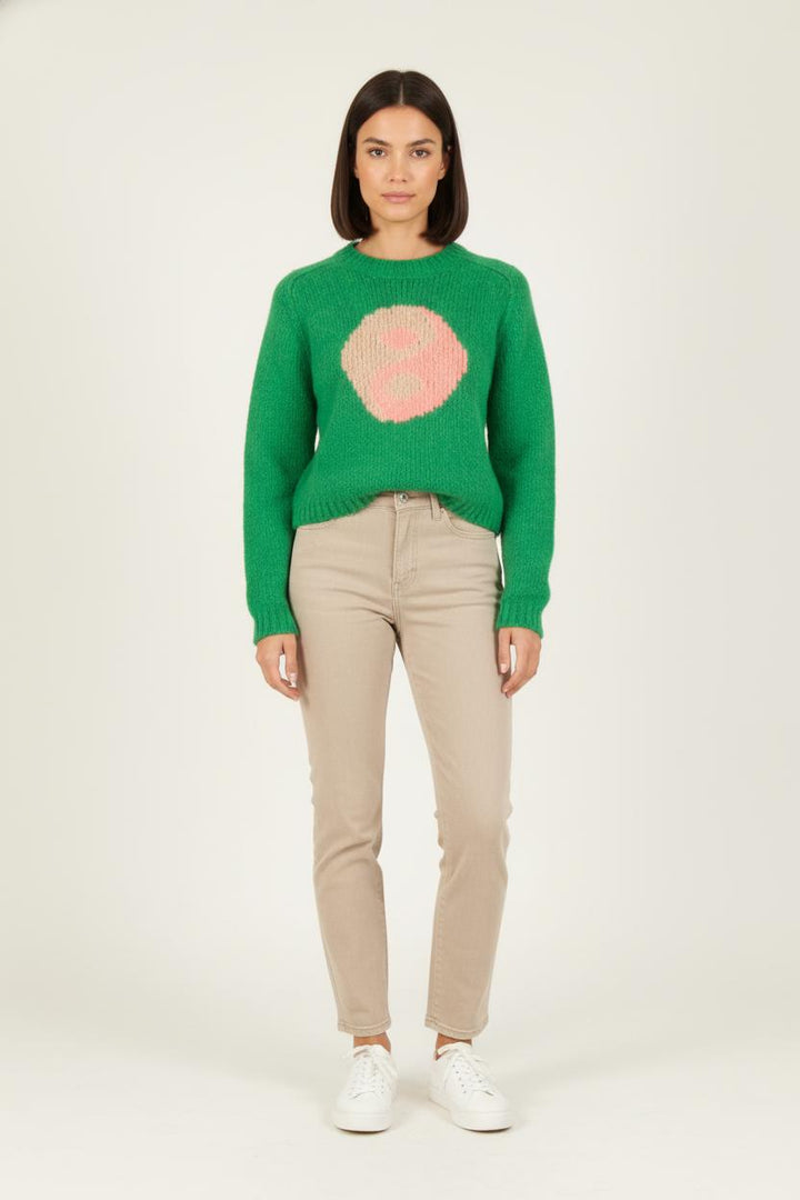 Pull Vert et Rose - Taille XS/34 de la marque Bellerose | PARAD82258 - Vendu par Paradigme - Image 1