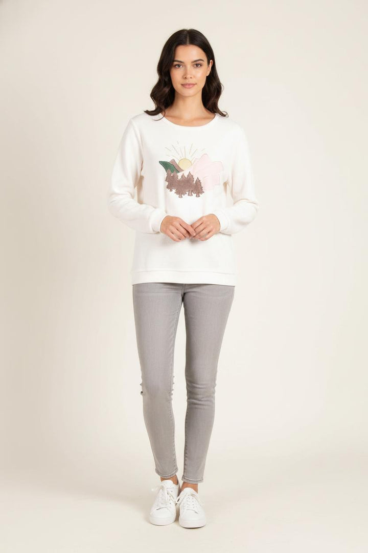 Sweatshirt Blanc - Taille XXXL/46 de la marque La Redoute Collections | PARAD82262 - Vendu par Paradigme - Image 1
