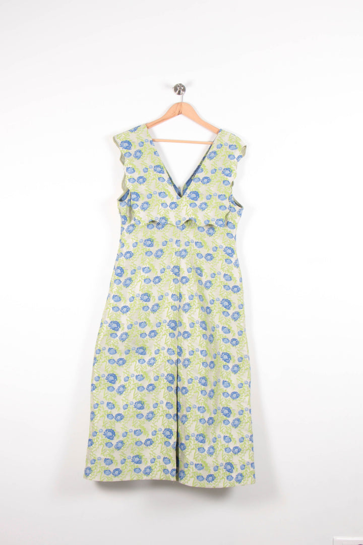 Robe Longue Jaune et Bleue - Taille XL/42 de la marque Ganni | PARAD82267 - Vendu par Paradigme - Image 4