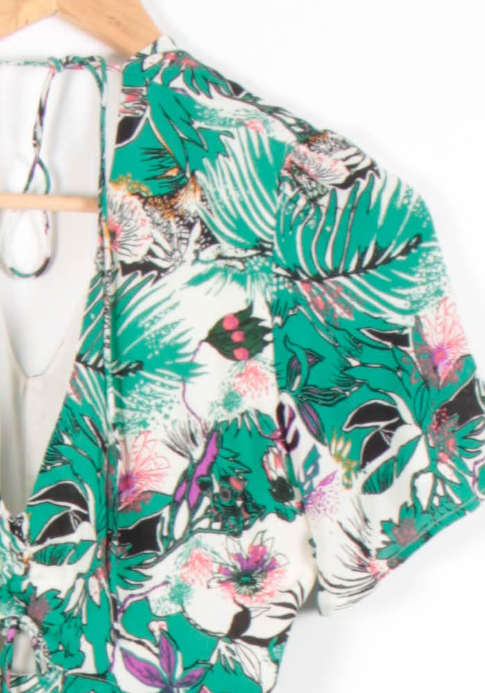 Robe Longue Verte et Blanche - Taille S/36 de la marque IKKS | PARAD82277 - Vendu par Paradigme - Image 3