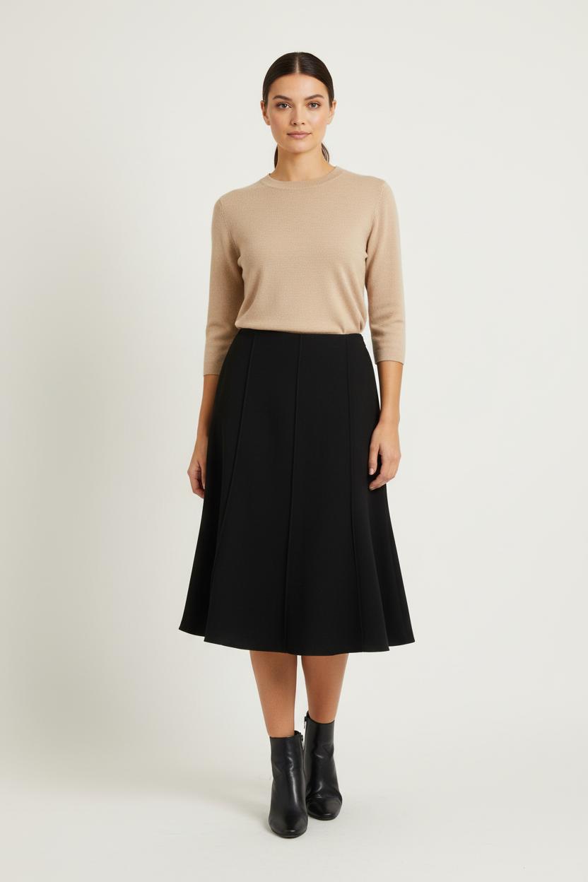 Jupe Évasée Noire - Taille L/40 de la marque Maison 123 | PARAD82279 - Vendu par Paradigme - Image 1