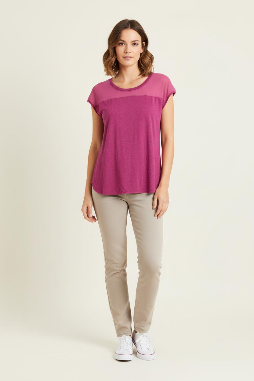 Tee-shirt Rose - Taille S/36 de la marque Sandro | PARAD82283 - Vendu par Paradigme - Image 1