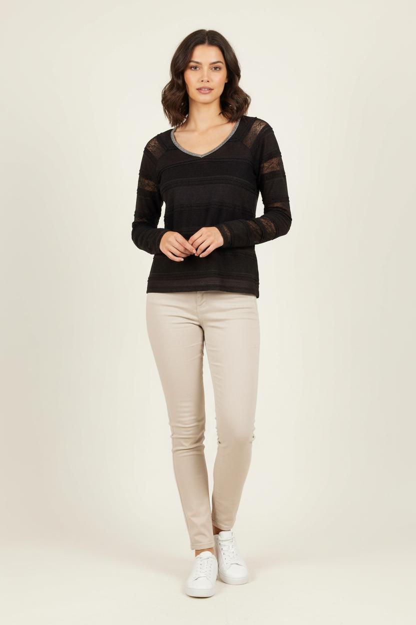 Tee-shirt Noir - Taille M/38 de la marque One Step | PARAD82285 - Vendu par Paradigme - Image 1