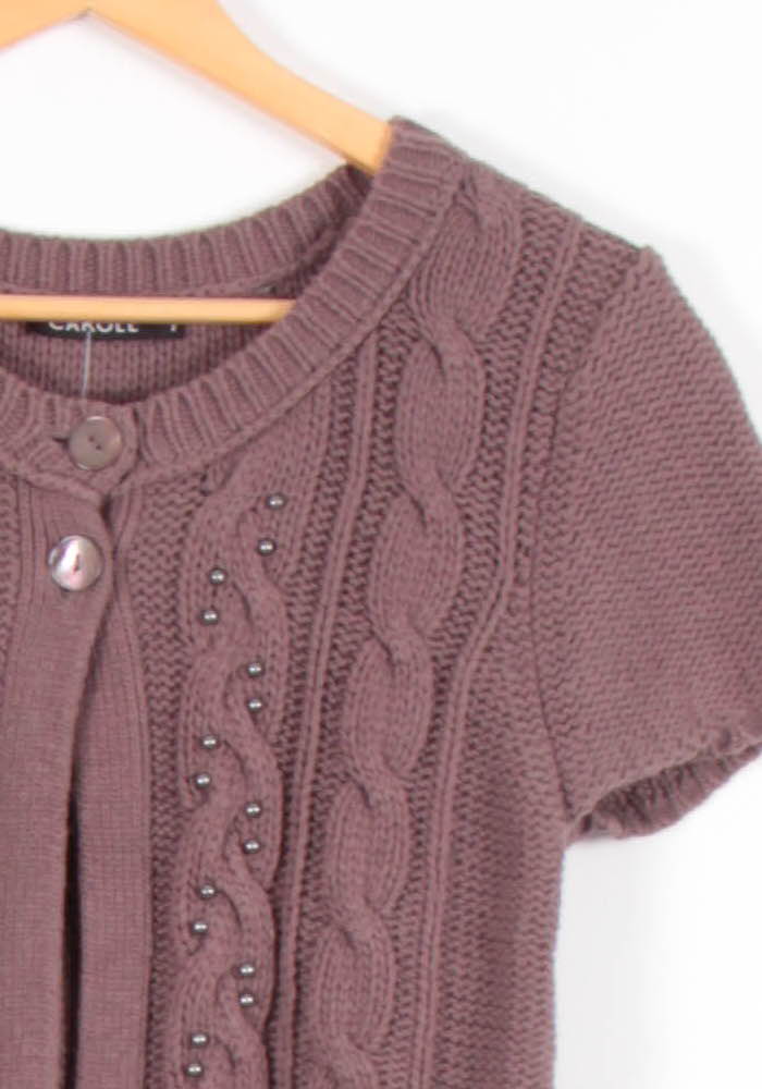 Cardigan Marron - Taille S/36 de la marque Caroll | PARAD82287 - Vendu par Paradigme - Image 3