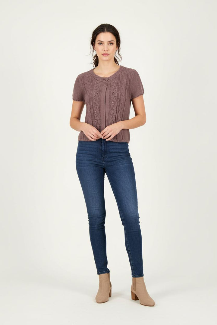 Cardigan Marron - Taille S/36 de la marque Caroll | PARAD82287 - Vendu par Paradigme - Image 1