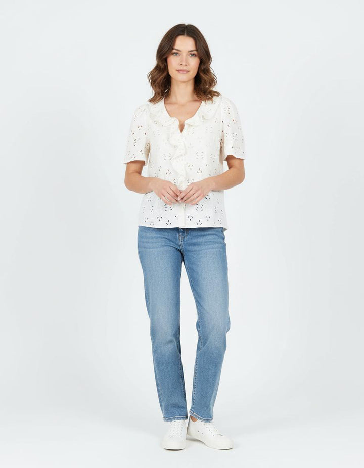 Chemisier Blanc - Taille L/40 de la marque Sézane | PARAD82299 - Vendu par Paradigme - Image 1