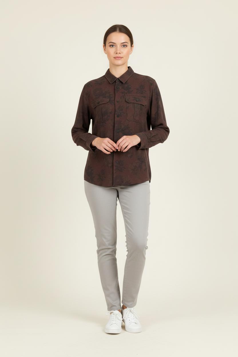 Chemise Marron - Taille XS/34 de la marque The Kooples | PARAD82310 - Vendu par Paradigme - Image 1