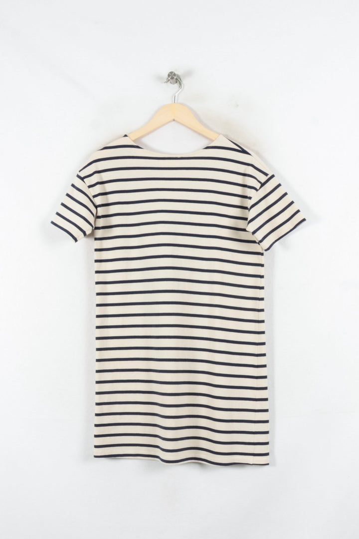 Robe Marinière Blanche et Marine - Taille S/36 de la marque Sézane | PARAD82319 - Vendu par Paradigme - Image 4