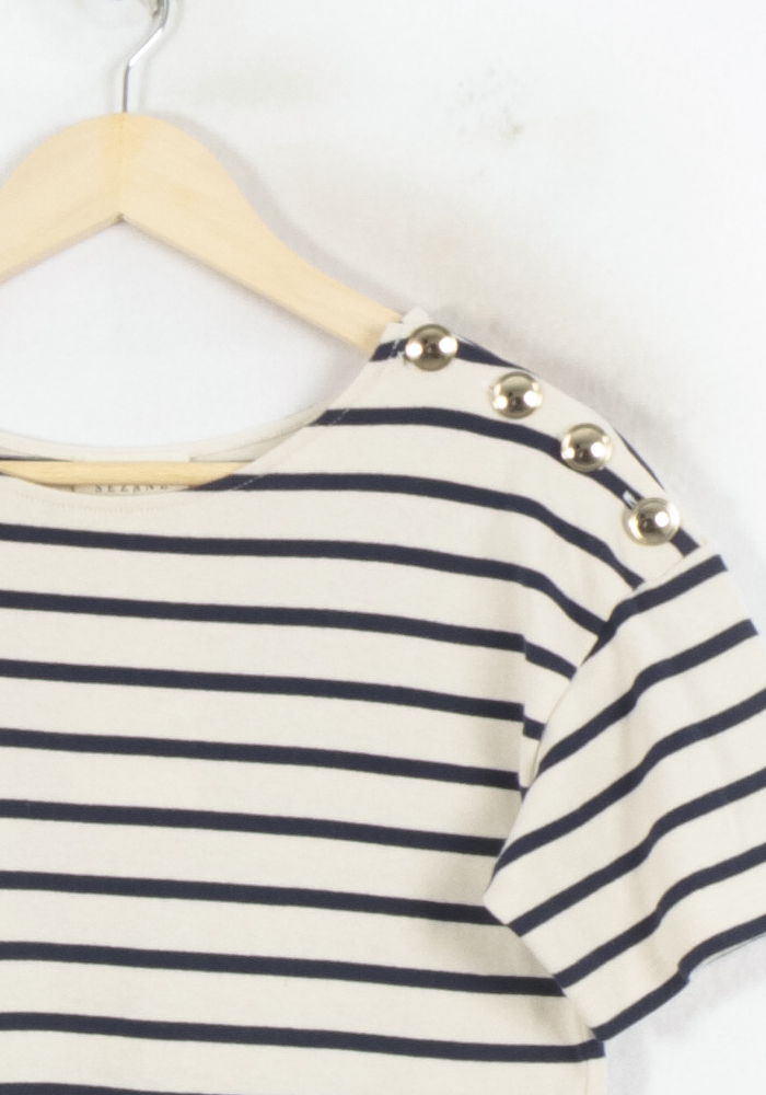Robe Marinière Blanche et Marine - Taille S/36 de la marque Sézane | PARAD82319 - Vendu par Paradigme - Image 3