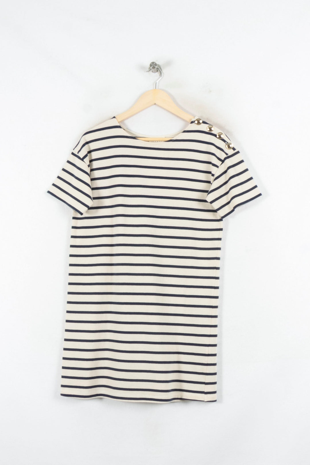 Robe Marinière Blanche et Marine - Taille S/36 de la marque Sézane | PARAD82319 - Vendu par Paradigme - Image 2