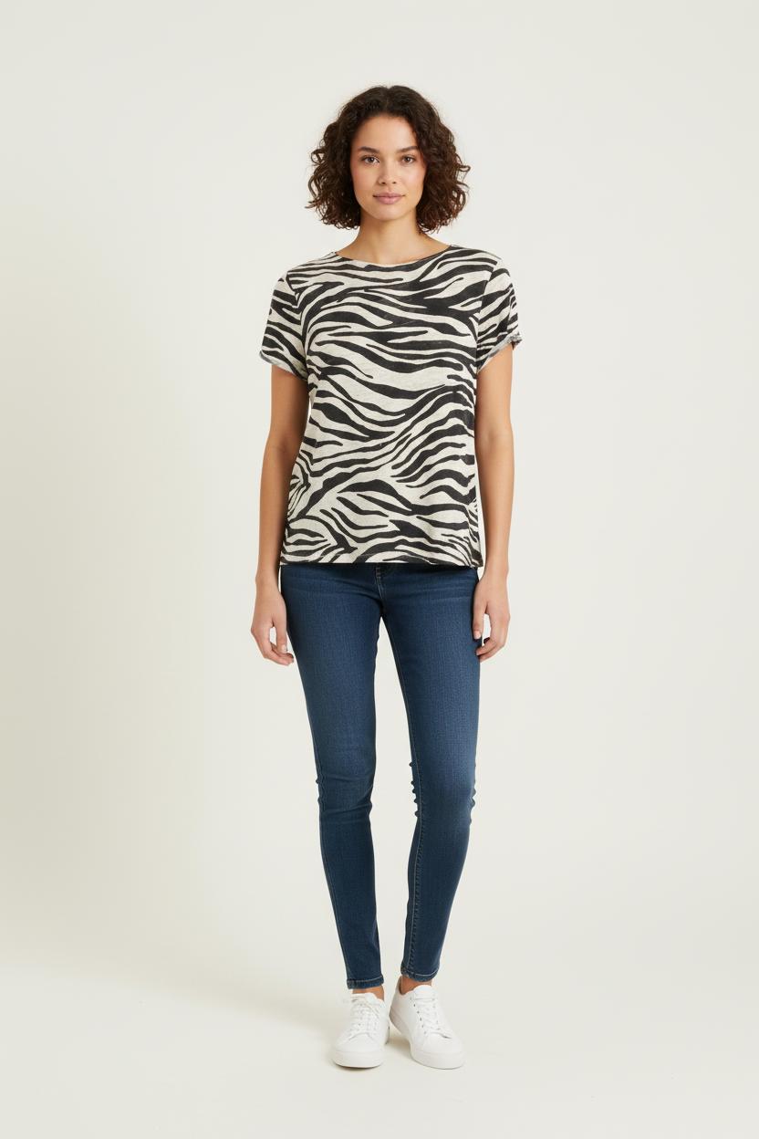 Tee-shirt Noir et Blanc - Taille XS/34 de la marque Sézane | PARAD82321 - Vendu par Paradigme - Image 1
