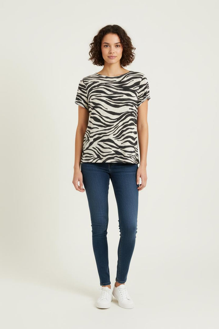 Tee-shirt Noir et Blanc - Taille XS/34 de la marque Sézane | PARAD82321 - Vendu par Paradigme - Image 1