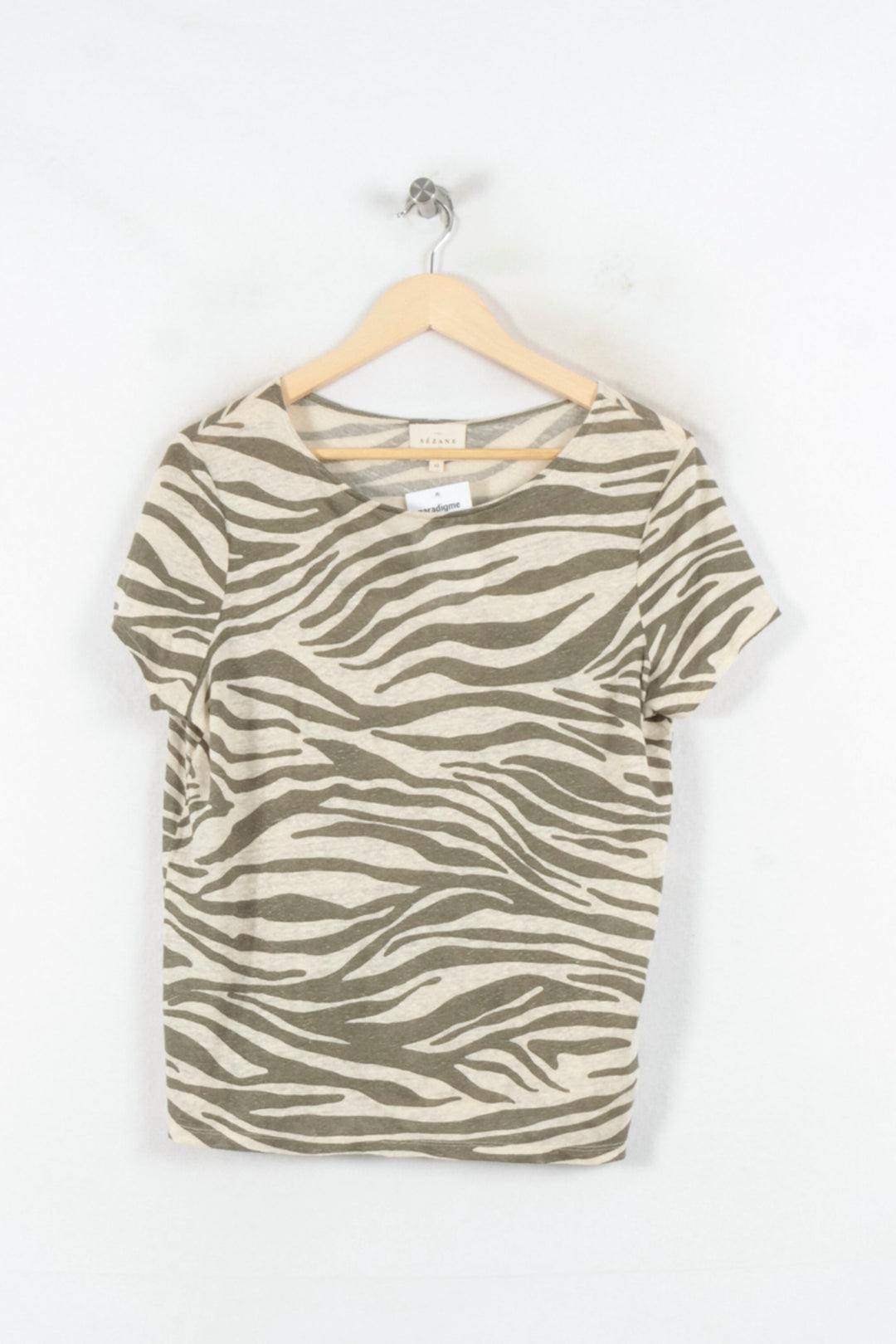 Tee-shirt Beige et Kaki - Taille XS/34 de la marque Sézane | PARAD82323 - Vendu par Paradigme - Image 2