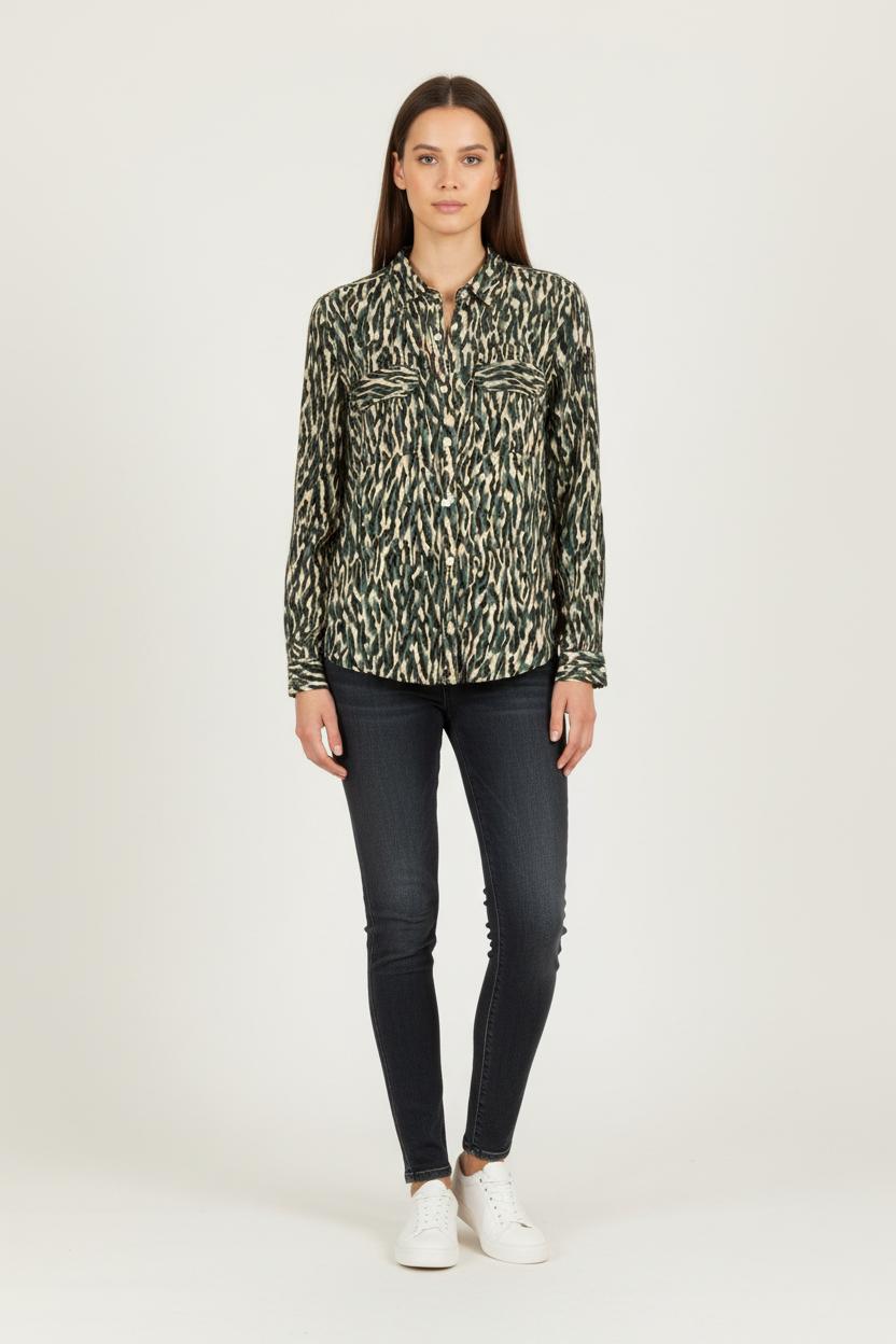 Chemise Verte et Beige - Taille S/36 de la marque Stella Forest | PARAD82324 - Vendu par Paradigme - Image 1