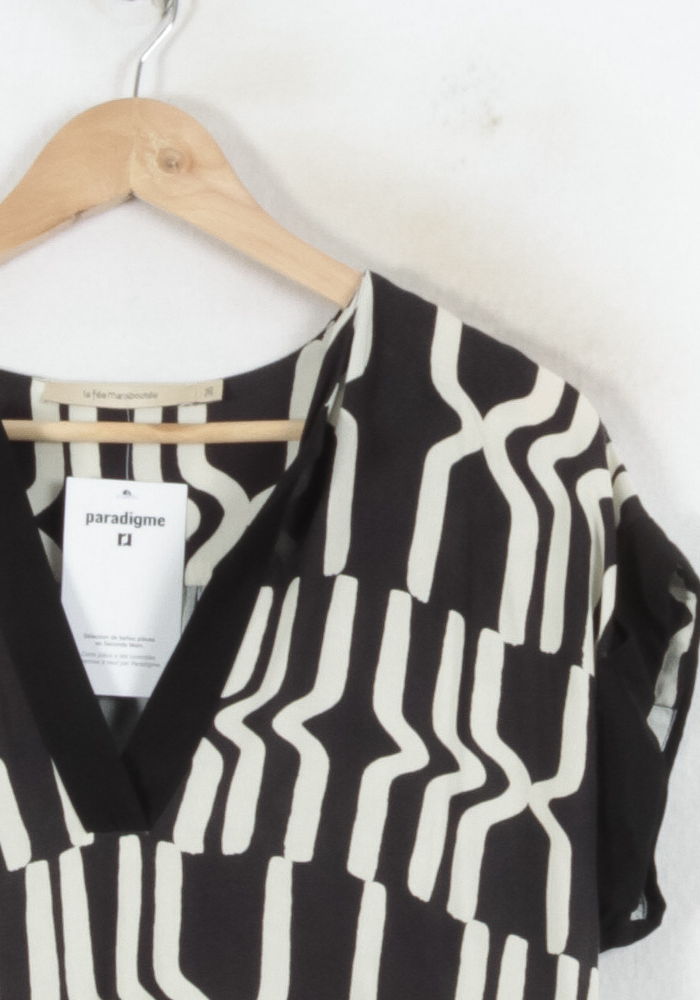 Robe Noire et Blanche - Taille S/36 de la marque La Fée Maraboutée | PARAD82325 - Vendu par Paradigme - Image 3