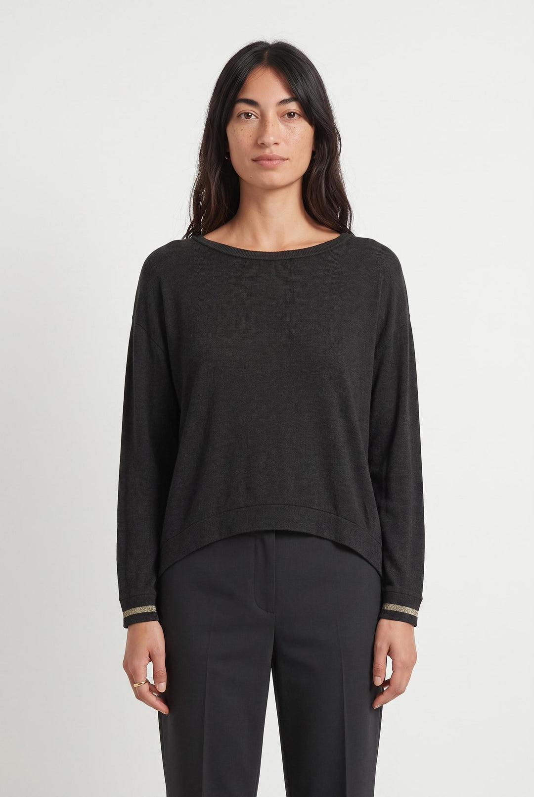 Pull Noir - Taille S/36 de la marque Majestic Filatures | PARAD82332 - Vendu par Paradigme - Image 1